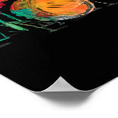 Drummer drumstel drummer in waterkleurige stijl poster (Hoek)