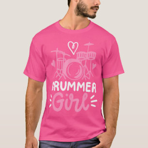 Drummer drumstel drummer meisje t-shirt