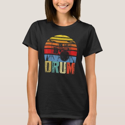 Drummer  drumstel Drummers Drumming T-shirt (Voorkant)