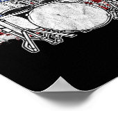 Drummer Drumstel Drums VS Vlag Amerikaanse 4 juli Poster (Hoek)