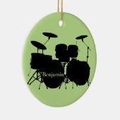 Drummer Drumstel Ontwerp Ornament (Rechts)