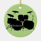 Drummer Drumstel Ontwerp Ornament (Voorkant)
