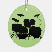Drummer Drumstel Ontwerp Ornament (Links)