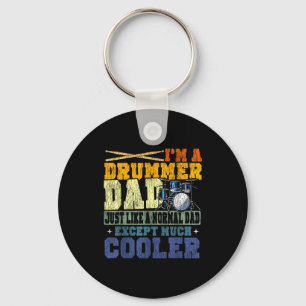 Drummer drumstel vader papa papa vintage a sleutelhanger