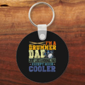 Drummer drumstel vader papa papa vintage a sleutelhanger (Voorkant)