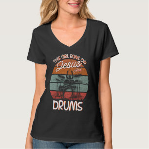 Drummer Drumstokken Instrument Drumstel T-shirt