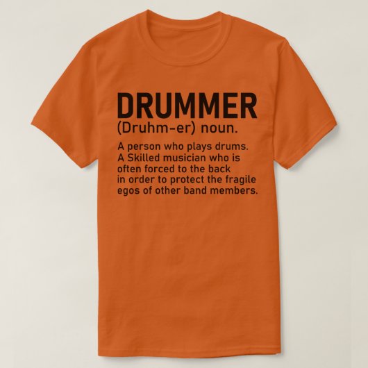 Drummer Een persoon die drums speelt Grappige Drum T-shirt (Design voorkant)