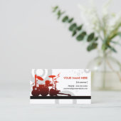 drummer en gitaren visitekaartje (Staand voorkant)