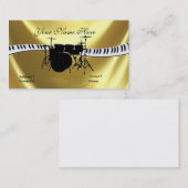 Drummer en toetsenbord Goud Visitekaartje (Voorkant / Achterkant)