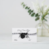 Drummer en toetsenbord visitekaartje (Staand voorkant)