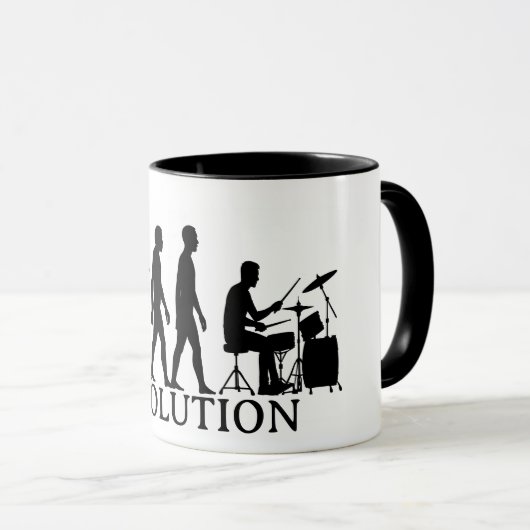 Drummer Evolutie Mok (Voorkant rechts)