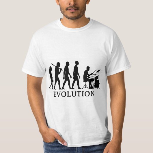 Drummer Evolutie T-shirt (Voorkant)