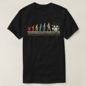Drummer Evolution Drumsticks Drums Rock Music Met T-shirt (Design voorkant)