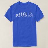Drummer Evolution Funny Stick Figuur drumspeler T-shirt (Design voorkant)