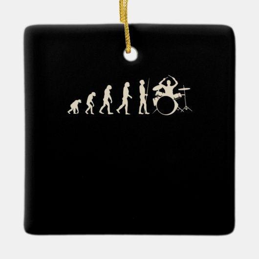 Drummer Evolution Keramisch Ornament (Voorkant)