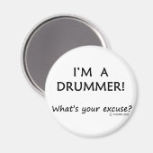 Drummer Excuseer Magneet (Voorkant / Achterkant)
