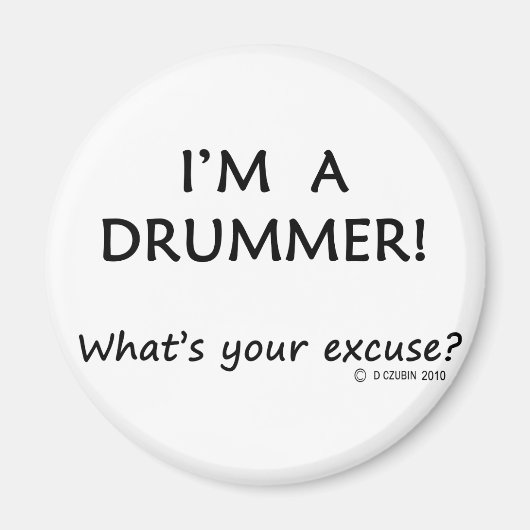 Drummer Excuseer Magneet (Voorkant)