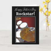 Drummer Fathers Day Musician Kaart Drums Drumming (Gele Bloem)