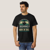 Drummer, geboren in 1953 70th Birthday Drumming Gi T-shirt (Voorkant volledig)