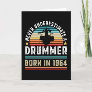 Drummer, geboren in 1964 60e verjaardag Drumming G Kaart