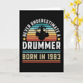 Drummer, geboren in 1983 40e verjaardag Drumming G Kaart (Gele Bloem)