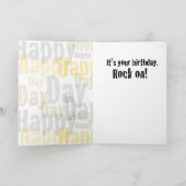 Drummer, gefeliciteerd met je verjaardag kaart (Binnen)