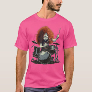 drummer Gezegde voor drummer Retro Musi T-shirt