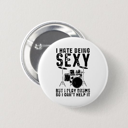 Drummer-Gezegden | Drummer Drums Gift Ronde Button 5,7 Cm (Voorkant /achterkant)