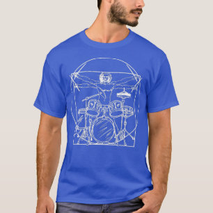 Drummer Gift Da Vinci Drums Cadeau tekenen voor T-shirt