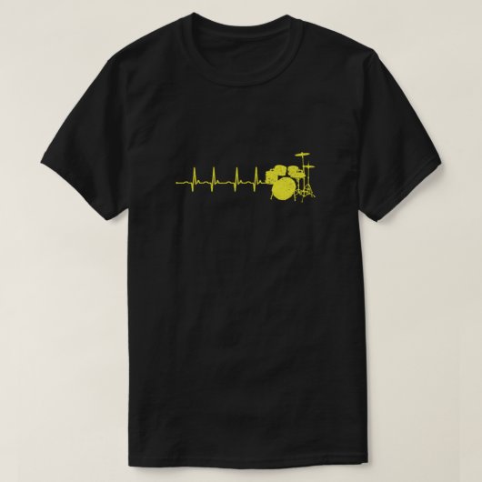 Drummer Gift Drum Kit Heartbeat Musician Gift T-shirt (Design voorkant)
