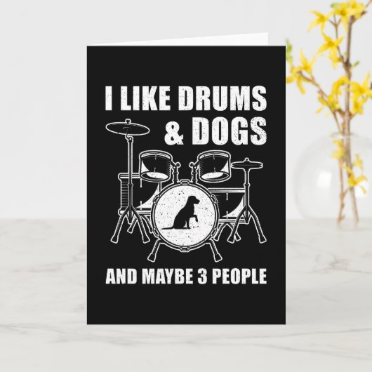 Drummer Gift Kaart (Gele Bloem)