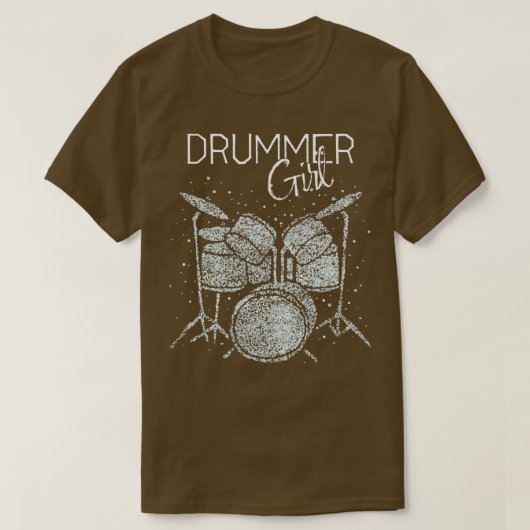 Drummer Girl Drummer Drummer T-shirt (Design voorkant)