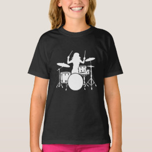 Drummer Girl Drums Drummer Cadeau T-shirt