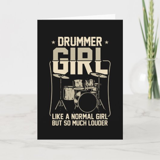 Drummer Girl | Drums Drummer Gift Kaart (Voorkant)