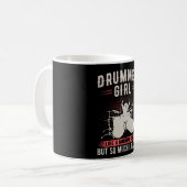 Drummer Girl| Drums Drummer Gift Koffiemok (Voorkant links)