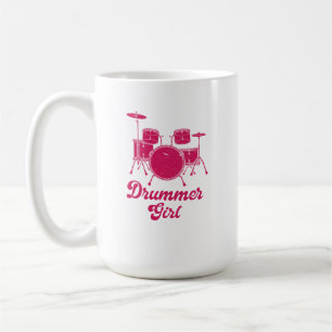 Drummer Girl   Drums Drummer Gift Koffiemok