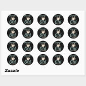 Drummer Girl | Drums Drummer Gift Ronde Sticker (Vel)