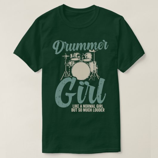 Drummer Girl Drums Drummer Gift T-shirt (Design voorkant)
