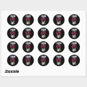 Drummer Girl Drumset Vrouw Drum Music Lover Ronde Sticker (Vel)
