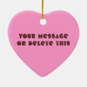 Drummer Girl Drumsticks Roze siermiddel Keramisch Ornament (Achterkant)