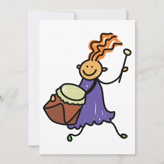 Drummer Girl Kaart (Voorkant)