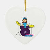 Drummer Girl Keramisch Ornament (Voorkant)