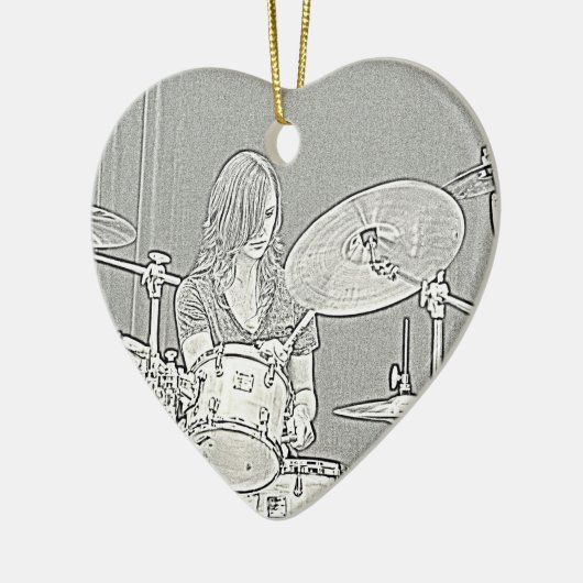 Drummer Girl Ornament (Links)