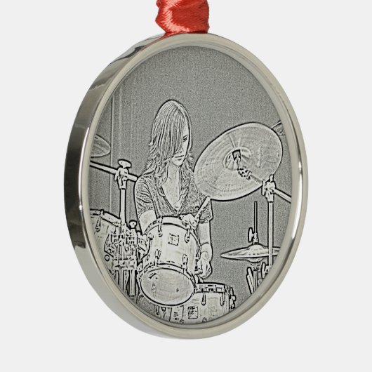 Drummer Girl Ornament (Rechts)