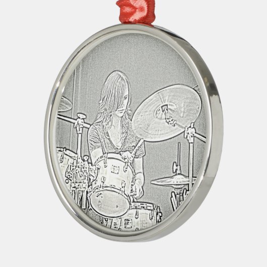 Drummer Girl Ornament (Links)