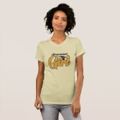 Drummer Girl Retro T-shirt (Voorkant volledig)