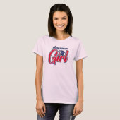 Drummer Girl Retro T-shirt (Voorkant volledig)