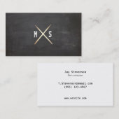 Drummer Grunge en Gouden Drumsticks Zwart Visitekaartje (Voorkant / Achterkant)