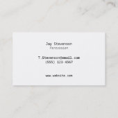 Drummer Grunge en Gouden Drumsticks Zwart Visitekaartje (Achterkant)