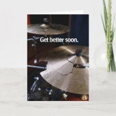 Drummer Hard Hitter Loud Percussion Get Well Soon Kaart (Voorkant)